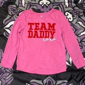 Pink “Team Daddy” Girls Shirt